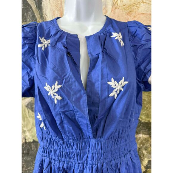 New Anthropologie The Somerset Maxi Dress: Embroidered Edition Navy Size XS - Picture 11 of 15